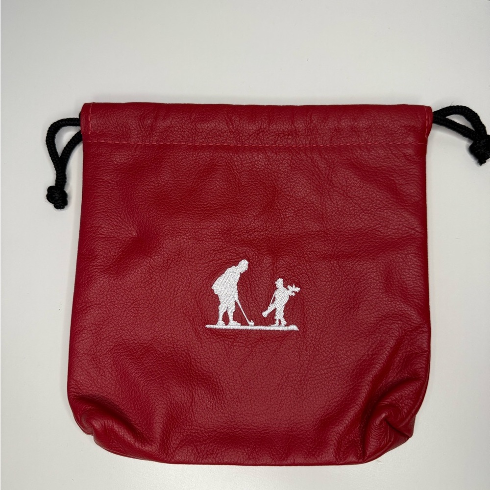 Winston Collection Red Leather Toiletry Bag : Golf accessories